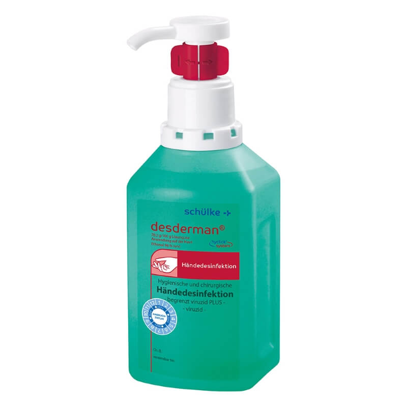 La vista detallada muestra la botella schülke® hyclick