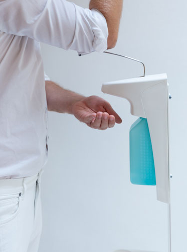 Distributeur de désinfectant avec levier à coude